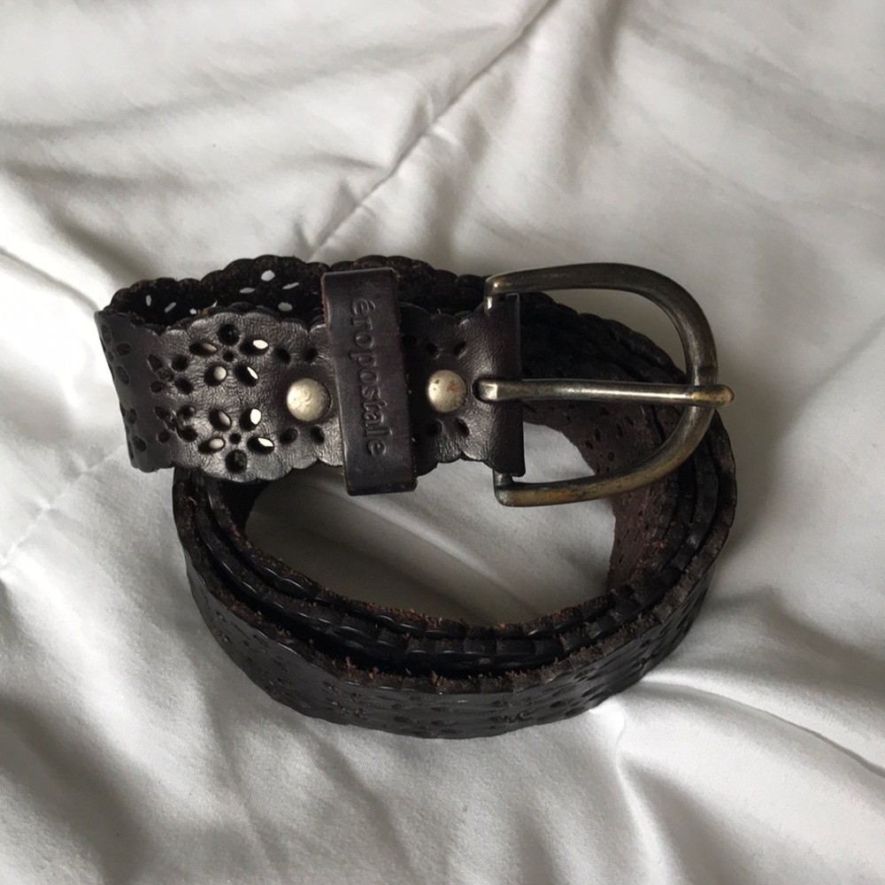 Aeropostale black flower belt
